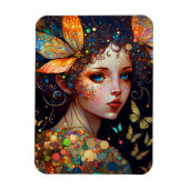 Colorful Fairy Butterflies Fantasy Art Magneet (Verticaal)