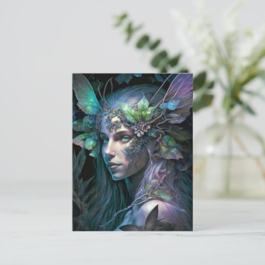 Colorful Fairy Fantasy Art Briefkaart (Staand voorkant)