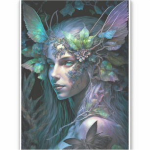 Colorful Fairy Fantasy Art Sticker