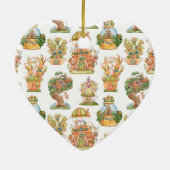 Colorful Fairy Tale Houses Pattern Keramisch Ornament (Achterkant)
