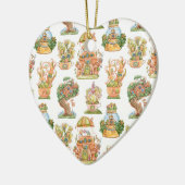 Colorful Fairy Tale Houses Pattern Keramisch Ornament (Links)