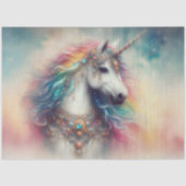 Colorful Fairytale Rainbow Unicorn Decoupage  Tissuepapier (Voorkant)