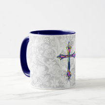 Colorful Faith Cross Style Grey Mok