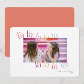 Colorful Falalala Waves-Kaart voor kerstmis Kaart (Voorkant / Achterkant)