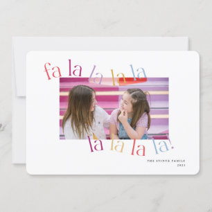 Colorful Falalala Waves-Kaart voor kerstmis Kaart
