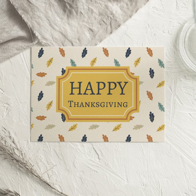 Colorful Fall Leaves Happy Thanksgiving-kaart (Creator heeft geüpload)