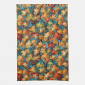 Colorful Fall Leaves Theedoek (Verticaal)