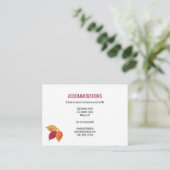 Colorful Fall Leaves Weddenschap Details Informatiekaartje (Staand voorkant)