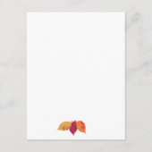 Colorful Fall Leaves Weddenschap Details Informatiekaartje (Achterkant)
