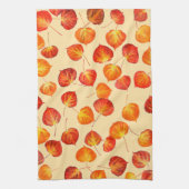 Colorful Fall Quaking Aspen Leaves Theedoek (Verticaal)