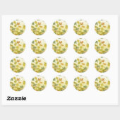 Colorful Falling Autumn Leaves Ronde Sticker (Vel)