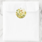 Colorful Falling Autumn Leaves Ronde Sticker (Tas)