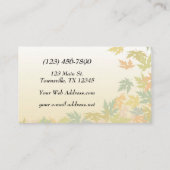 Colorful Falling Autumn Leaves Visitekaartje (Achterkant)