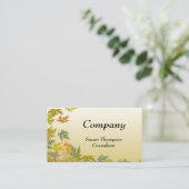 Colorful Falling Autumn Leaves Visitekaartje (Staand voorkant)