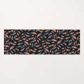 Colorful Falling Feather Art - Boho Graphic Print Yogamat (Voorkant (horizontaal))