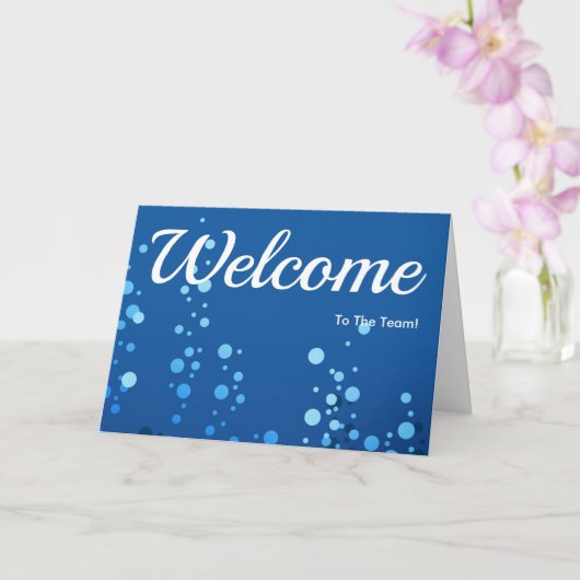 Colorful Falling Sparkles Polka Dots Welcome Kaart (Orchidee)
