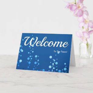 Colorful Falling Sparkles Polka Dots Welcome Kaart