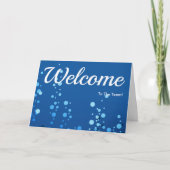 Colorful Falling Sparkles Polka Dots Welcome Kaart (Voorkant)