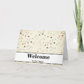 Colorful Falling Sparkles Polka Dots Welcome Kaart (Voorkant)