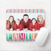 Colorful Family Blocks Custom Family Portrait Muismat (Met muis)