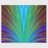 Colorful Fan Feather Cadeaupapier (Vlak)