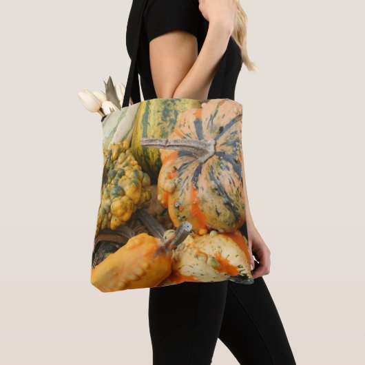 Colorful Fancy Gourds Herfst Tote Bag (Dichtbij)