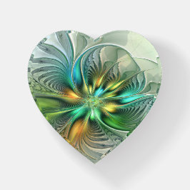 Colorful Fantasy Abstract Flower Fractal Art Heart