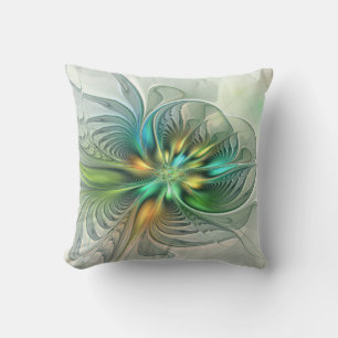 Colorful Fantasy Abstract Flower Fractal Art Kussen