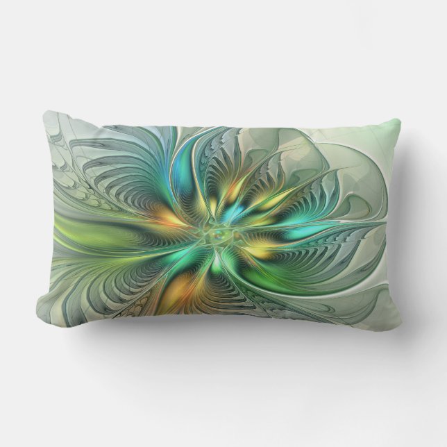 Colorful Fantasy Abstract Flower Fractal Art Kussen (Voorkant)