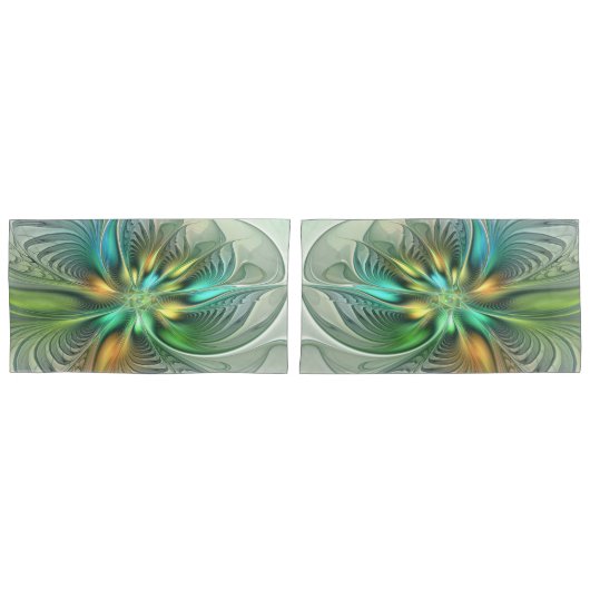 Colorful Fantasy Abstract Flower Fractal Art Kussensloop (Voorkant-Set)