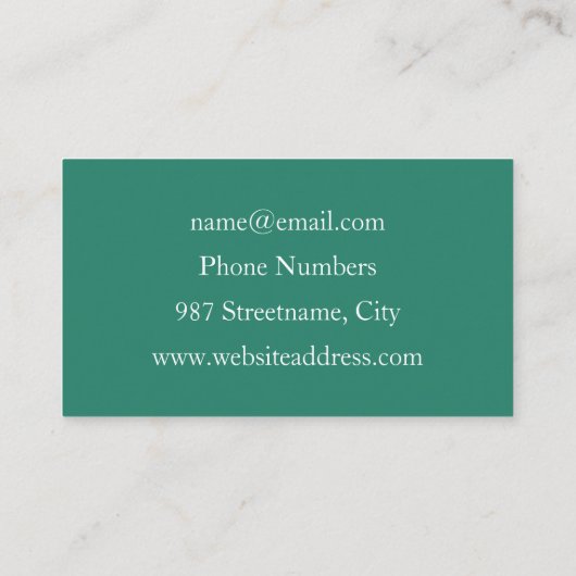 Colorful Fantasy Abstract Flower Fractal Art Visitekaartje (Achterkant)