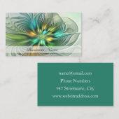 Colorful Fantasy Abstract Flower Fractal Art Visitekaartje (Voorkant / Achterkant)