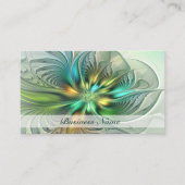 Colorful Fantasy Abstract Flower Fractal Art Visitekaartje (Voorkant)