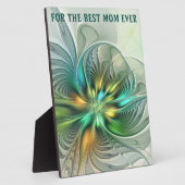 Colorful Fantasy Abstract Flower Fractal Best Mama Fotoplaat (Zijkant)