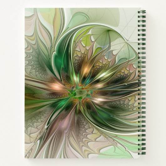 Colorful Fantasy Abstract fractal Art Flower Notitieboek (Achterkant)