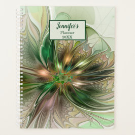 Colorful Fantasy Abstract fractal Art Flower Planner