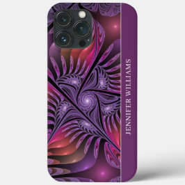 Colorful Fantasy Abstract Modern Fractal Art Name Case-Mate iPhone Case