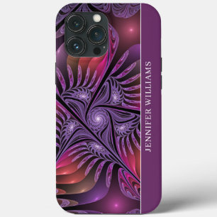Colorful Fantasy Abstract Modern Fractal Art Name Case-Mate iPhone Case