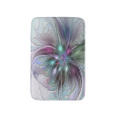 Colorful Fantasy Abstract Modern Fractal Flower Badmat (Voorkant Verticaal)