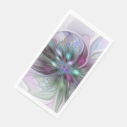 Colorful Fantasy Abstract Modern Fractal Flower Servet (Hoek)