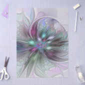 Colorful Fantasy Abstract Modern Fractal Flower Tissuepapier (Craft)