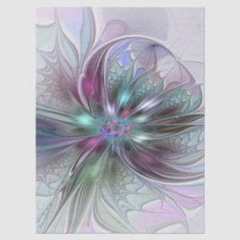 Colorful Fantasy Abstract Modern Fractal Flower Tissuepapier