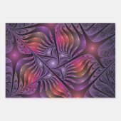 Colorful Fantasy Abstract Modern Paars Fractal Inpakpapier Vel (Voorkant 2)