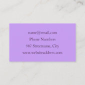 Colorful Fantasy Abstract Modern Paars Fractal Visitekaartje (Achterkant)