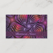 Colorful Fantasy Abstract Modern Paars Fractal Visitekaartje (Voorkant)