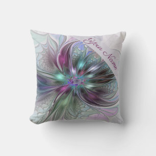 Colorful Fantasy Abstract Moderne Art Flower Kussen