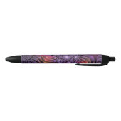 Colorful Fantasy Abstract Trippy Purple Fractal Zwarte Inkt Pen (Bodem)