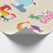 Colorful Fantasy Animals Cadeaupapier (Hoek)