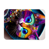 Colorful Fantasy Cat Magneet (Horizontaal)