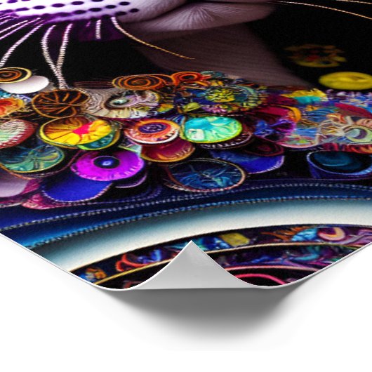 Colorful Fantasy Cat Poster (Hoek)